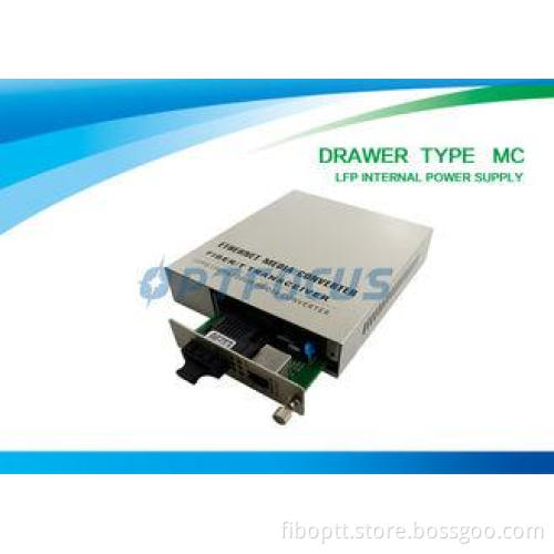 10 / 100M Single Mode To Multimode Fiber Optic Converter LF